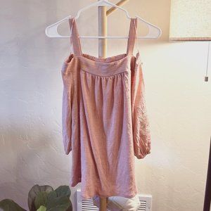 Cable & Gauge Pink off shoulder top